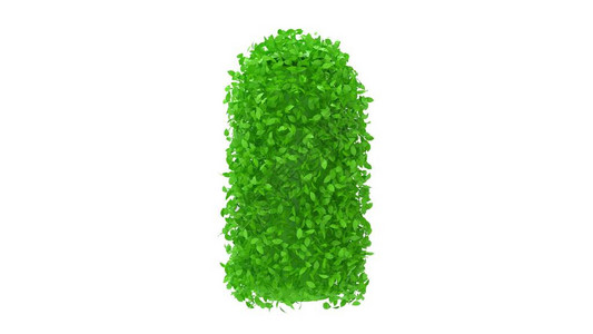 3D灌木绿色花岗岩的三维转化使自然叶图片