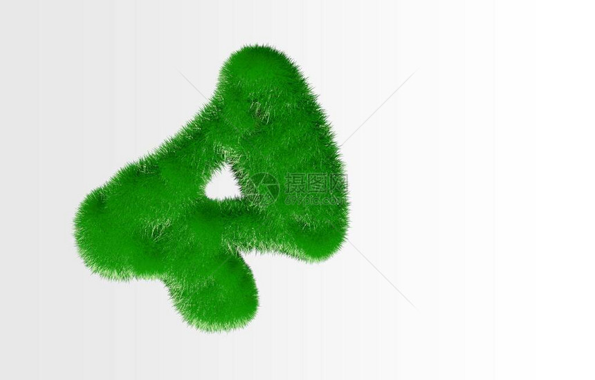 3d形成生态概念Loudspeaker带复制空间在绿草纹中图片