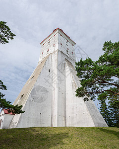 爱沙尼亚Hiiumaa岛历史古老的Kpu灯塔Kop图片