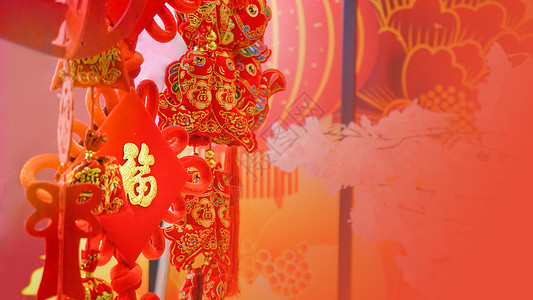 红色加1素材新年福字喜庆红色背景背景