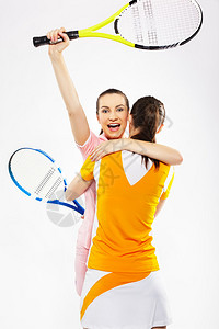 两名体育女网球运动员图片