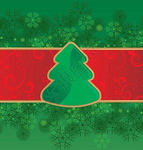 圣诞树卡片背景图片