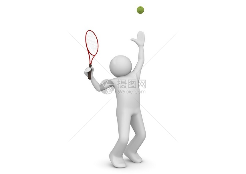网球运动员发球体育收藏图片