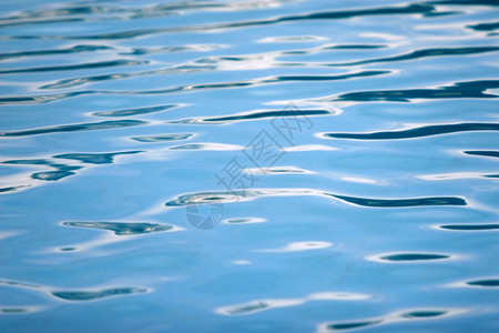 关闭游泳池中的蓝色水波图片