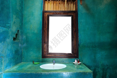 现代浴室绿色内饰图片