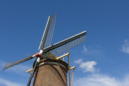 荷兰大风车作为荷兰中部WijkbijDuurst图片