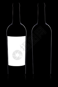 红葡萄酒白瓶贴上标签图片