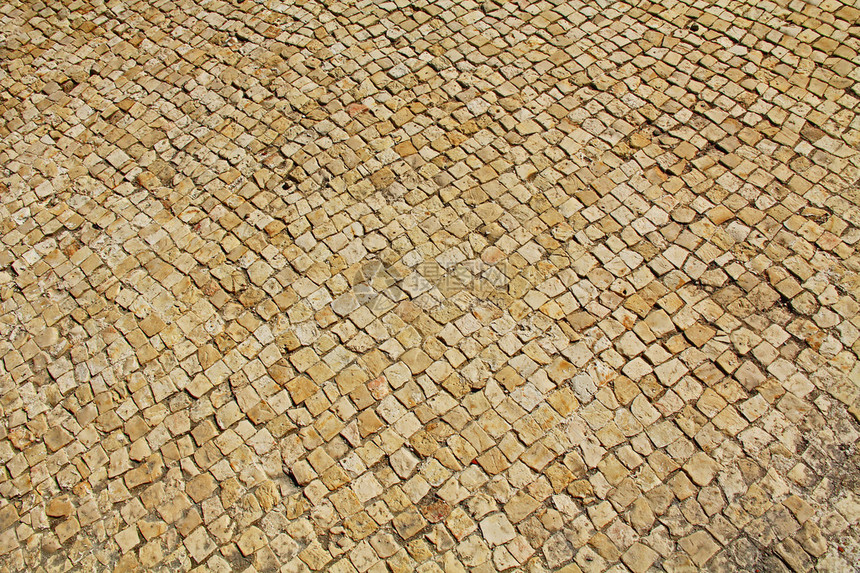 CaesareaMaritima公园的马赛克地板遗址图片