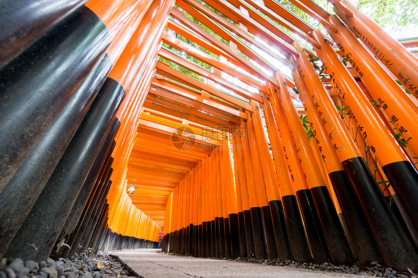 日本京都FushimiInari神社托里门图片