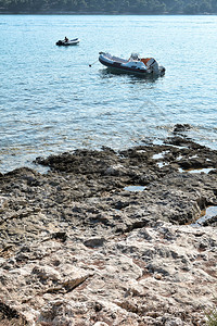 橡皮筏克罗地亚得里亚海背景