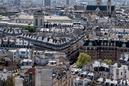 巴黎屋顶和城市景观图片