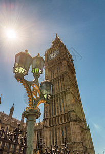 反对太阳的大本钟伦敦图片
