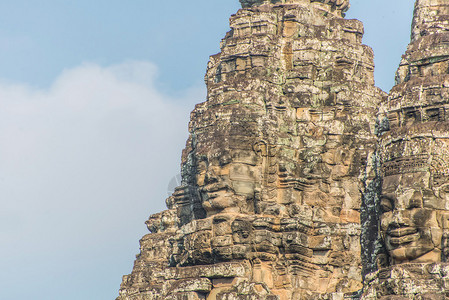 柬埔寨暹粒吴哥的巴戎城堡图片