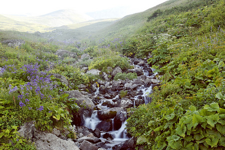有河流到高原自然美景图片