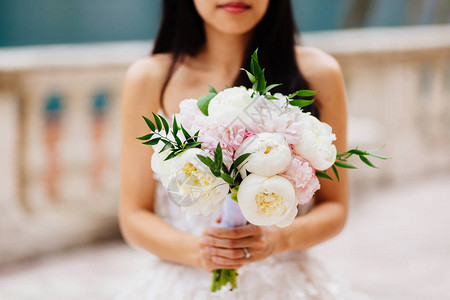 婚礼花束兰花和牡丹美术婚礼花束和鲜花背景图片