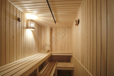 桑拿浴室的内部背景图片