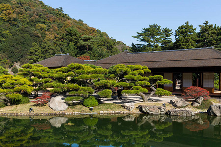 日本栗林庭园景观图片