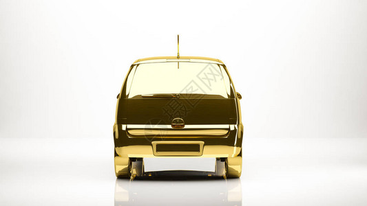 金色3D汽车在工图片