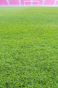 足球场的绿草足球场草地与体育图片