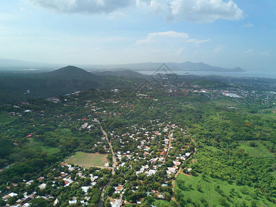 尼加拉瓜马那瓜市的全景图片