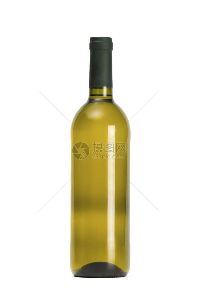 白色背景上孤立的混合瓶葡萄酒Mo图片