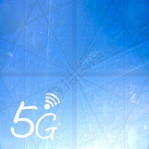 背景不错的5Gplus信号通信图标图片