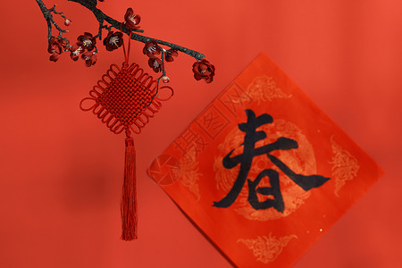 新年中国结装饰背景图片