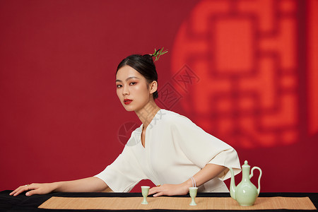 中国风创意青年女性形象图片
