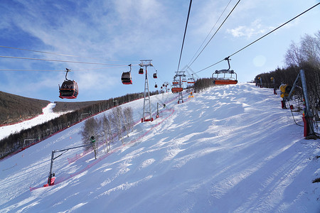 中国最长索道滑雪场背景