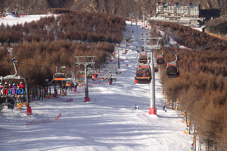 中国最长索道滑雪场背景