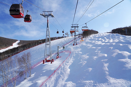 中国最长索道滑雪场背景