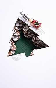 麋鹿标志创意圣诞树背景