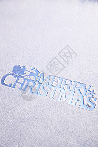 雪地上的圣诞节英文背景图片