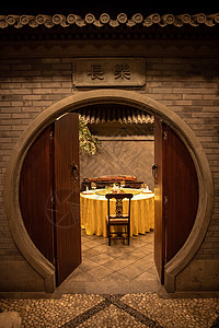 古典式包房门口背景图片