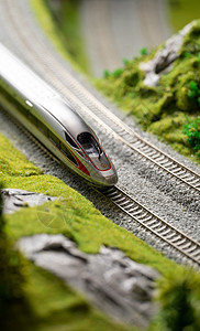 高铁模型高架列车高清图片