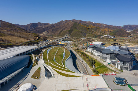 北京现代城张家口崇礼太子城冬奥会体育场馆背景