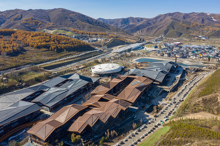 北京现代城张家口崇礼太子城冬奥会体育场馆背景