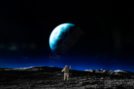 宇航员看向地球高清图片