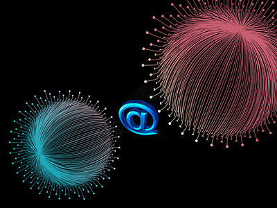 科技网络线条球高科技网络空间三维图像背景