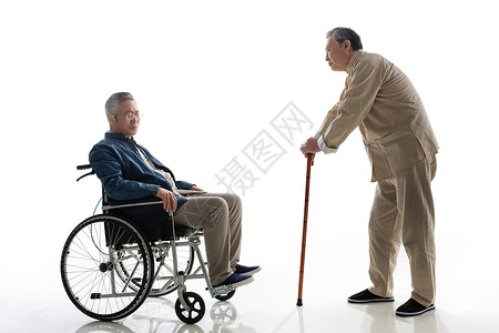 行动不便的老年人瘫痪高清图片素材
