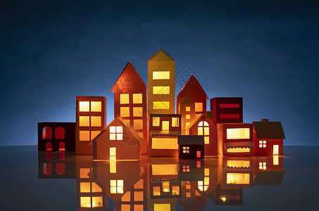 房子楼群模型高清图片