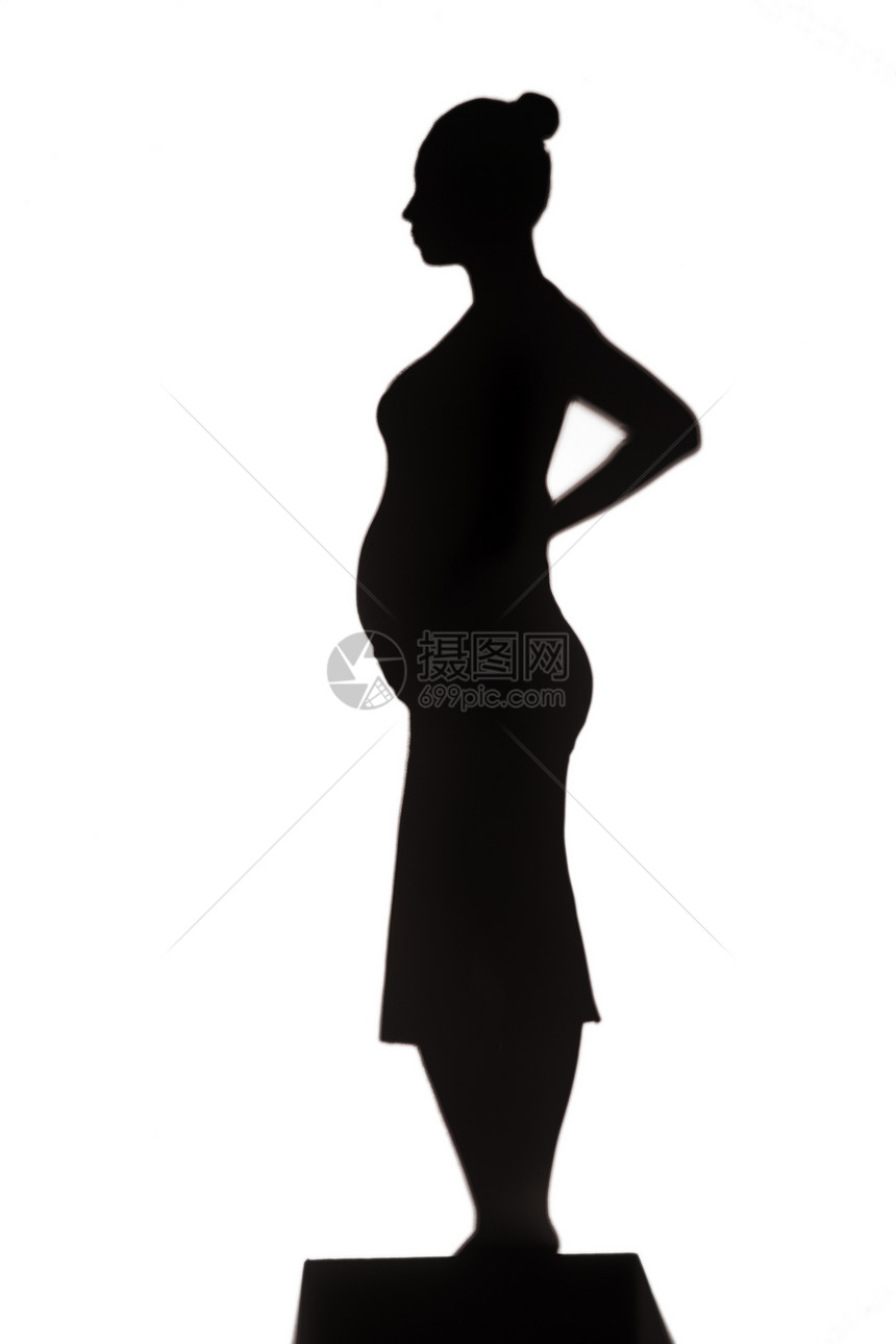 孕妇的剪影图片