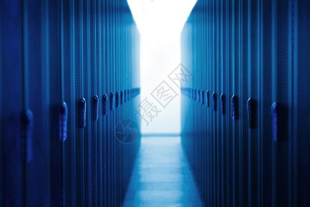 科技安全信息技术线条蓝色背景数据中心背景