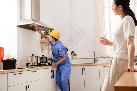 家庭维修服务安全帽高清图片素材