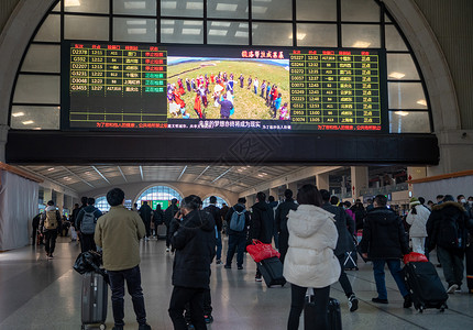 武汉汉口火车站春运背景图片