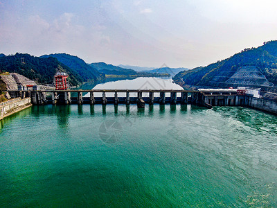 湖南沅江水电站国家电网水利工程航拍高清图片