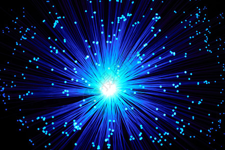 科技感静物蓝色光纤核心背景图片