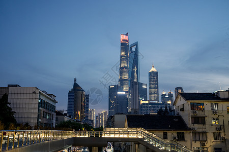 上海陆家嘴夜景风光大厦高清图片素材