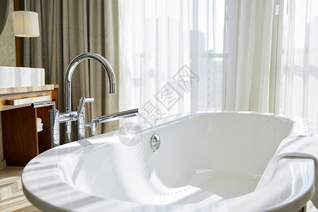 水暖卫浴高端酒店浴缸背景