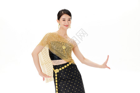 傣族传统文化传统少数民族舞蹈动作背景